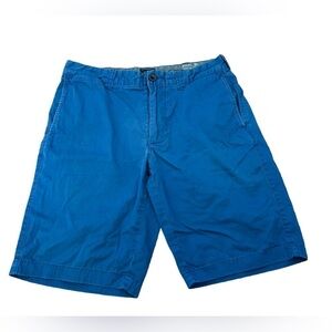 ♥️J. Crew Blue Chino Khaki Cotton Stretch Casual Shorts Mens Size 30x10.5